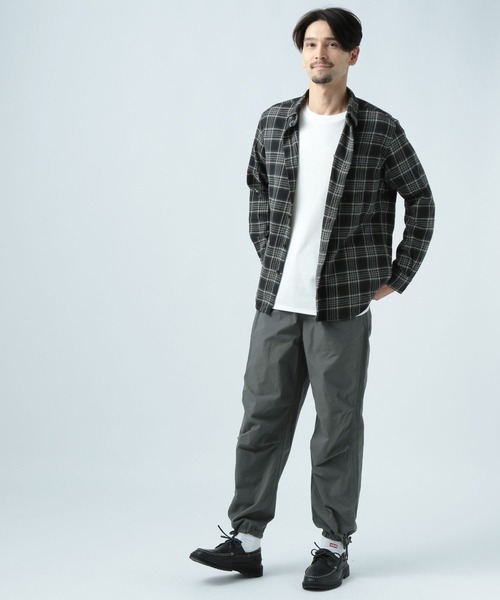 BAYFLOW（ベイフロー）の「ソフトネルチェックシャツ（シャツ/ブラウス・メンズ・ブラック/レッド/オフホワイト/イエロー/ブルー/グリーン・MEDIUM/LARGE）」の12枚目の写真