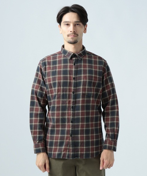 BAYFLOW（ベイフロー）の「ソフトネルチェックシャツ（シャツ/ブラウス・メンズ・ブラック/レッド/オフホワイト/イエロー/ブルー/グリーン・MEDIUM/LARGE）」の10枚目の写真