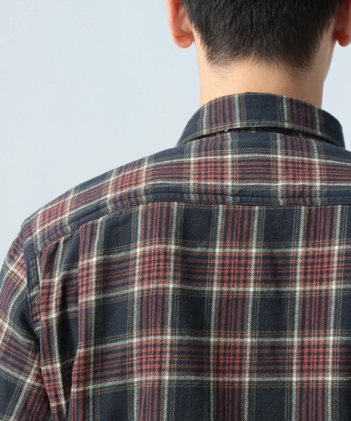 BAYFLOW（ベイフロー）の「ソフトネルチェックシャツ（シャツ/ブラウス・メンズ・ブラック/レッド/オフホワイト/イエロー/ブルー/グリーン・MEDIUM/LARGE）」の19枚目の写真