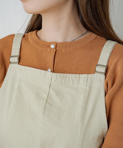 Kastane（カスタネ）の「【サイズ展開あり】ストレッチデニムフリンジジャンスカ（ジャンパースカート・レディース・ブラック/ベージュ・2/1/0）」の15枚目の写真