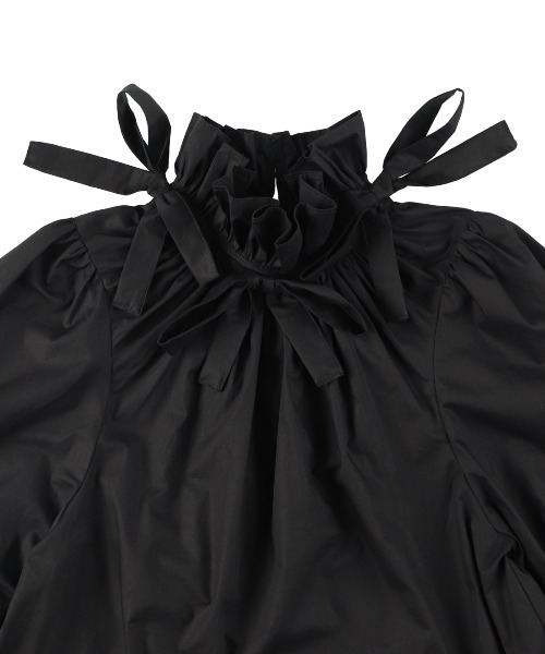 MIRO AMURETTE（ミロアミュレット）の「volume ribbon blouse/ボリュームリボンブラウス（シャツ/ブラウス・レディース・ホワイト/ブラック/ピンク・FREE）」の14枚目の写真