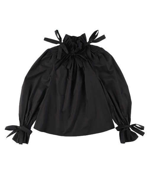 MIRO AMURETTE（ミロアミュレット）の「volume ribbon blouse/ボリュームリボンブラウス（シャツ/ブラウス・レディース・ホワイト/ブラック/ピンク・FREE）」の12枚目の写真