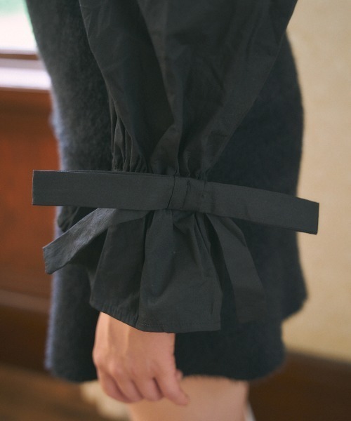 MIRO AMURETTE（ミロアミュレット）の「volume ribbon blouse/ボリュームリボンブラウス（シャツ/ブラウス・レディース・ホワイト/ブラック/ピンク・FREE）」の10枚目の写真