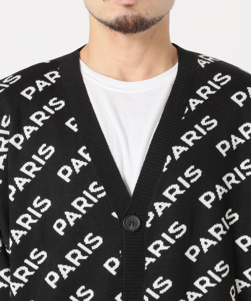 PARIS SAINT-GERMAIN(パリサンジェルマン)の「【Paris Saint-Germain】インターシャ PARIS 総柄 カーディガン(カーディガン/ボレロ・メンズ・ブラック/チャコールグレー・MEDIUM/LARGE)」の10枚目の写真