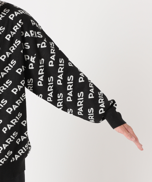 PARIS SAINT-GERMAIN(パリサンジェルマン)の「【Paris Saint-Germain】インターシャ PARIS 総柄 カーディガン(カーディガン/ボレロ・メンズ・ブラック/チャコールグレー・MEDIUM/LARGE)」の11枚目の写真