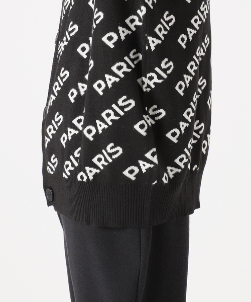 PARIS SAINT-GERMAIN(パリサンジェルマン)の「【Paris Saint-Germain】インターシャ PARIS 総柄 カーディガン(カーディガン/ボレロ・メンズ・ブラック/チャコールグレー・MEDIUM/LARGE)」の13枚目の写真