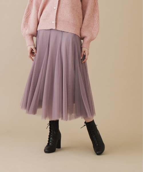 JILL by JILL STUART(ジルバイジルスチュアート)の「チュールボリュームスカート(スカート・レディース・パープル/ホワイト系その他/グレー系その他・FREE)」の3枚目の写真