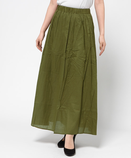 MOUSSY（マウジー）の「MAXI SK（スカート・レディース・カーキ系/ブラック/ホワイト・FREE）」の16枚目の写真