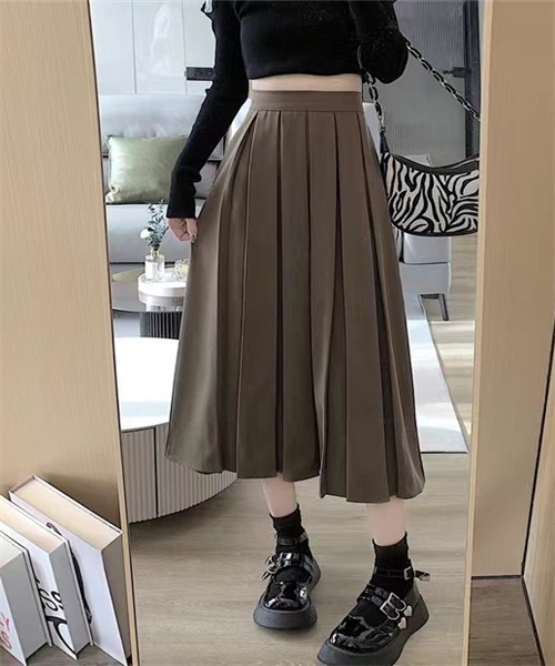 FREE STYLISTS(フリー スタイリスト)の「ロングプリーツスカート(スカート・レディース・ブラウン/ブラック/ダークグレー/ライトベージュ・FREE)」の21枚目の写真