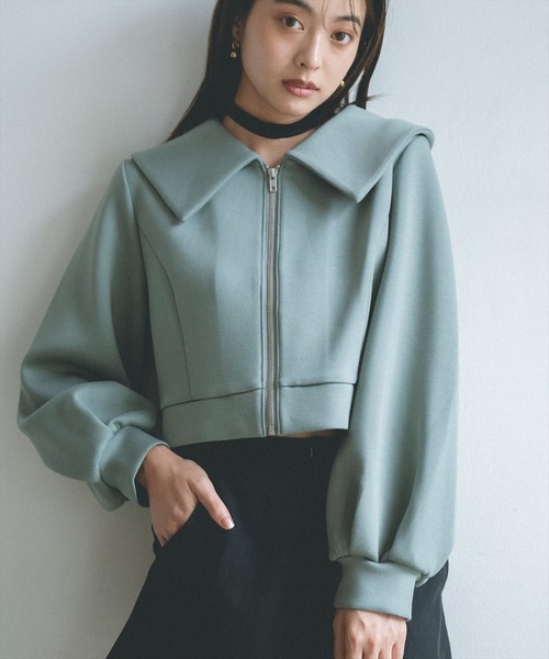 REDYAZEL（レディアゼル）の「ビッグカラーダンボールプルオーバー（その他トップス・レディース・ベージュ/ブラック/ダークグリーン・FREE）」の19枚目の写真