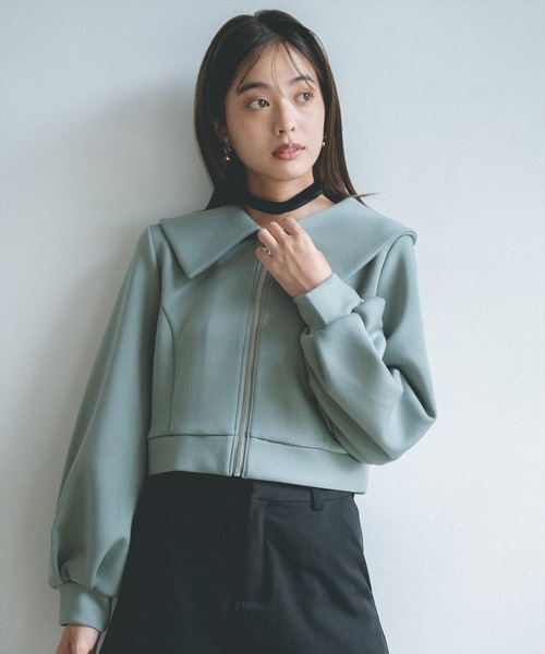 REDYAZEL（レディアゼル）の「ビッグカラーダンボールプルオーバー（その他トップス・レディース・ベージュ/ブラック/ダークグリーン・FREE）」の18枚目の写真