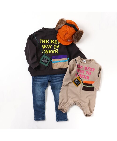 BREEZE（ブリーズ）の「キルトフライトキャップ（キャップ・キッズ・ブラック/オレンジ/キャメル・58/50/54）」の17枚目の写真