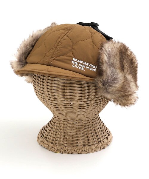 BREEZE（ブリーズ）の「キルトフライトキャップ（キャップ・キッズ・ブラック/オレンジ/キャメル・58/50/54）」の8枚目の写真