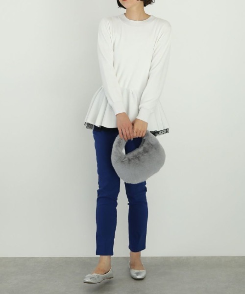 PICCIN(ピッチン)の「ノットモチーフワンハンドルファーバッグ(ハンドバッグ・レディース・ブラウン/グレー・FREE)」の6枚目の写真