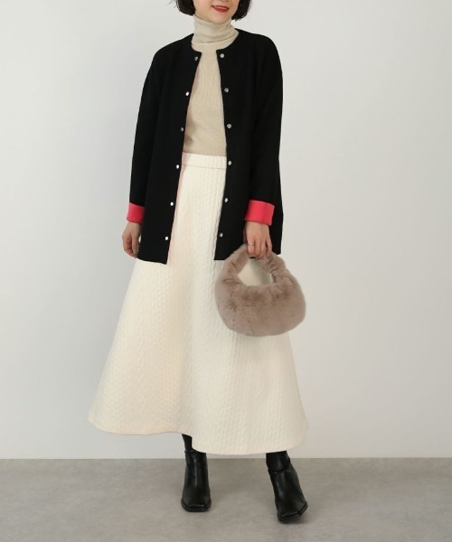 PICCIN(ピッチン)の「ノットモチーフワンハンドルファーバッグ(ハンドバッグ・レディース・ブラウン/グレー・FREE)」の9枚目の写真