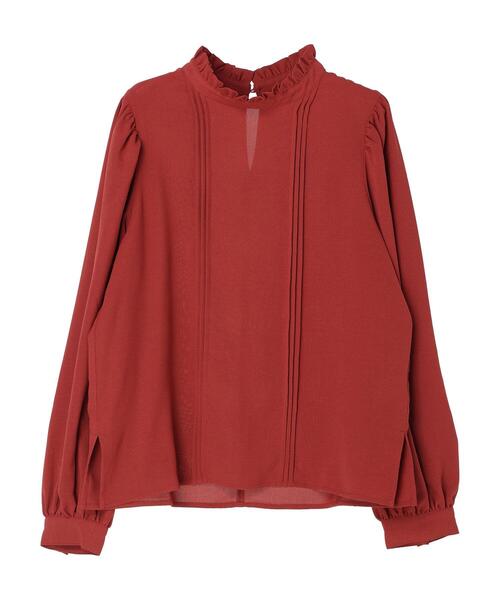 ELENCARE DUE(エレンカーレデュエ)の「・ELENCARE DUE ピンタックハイネックブラウス(シャツ/ブラウス・レディース・ブラック/オフホワイト/レッド・FREE)」の19枚目の写真