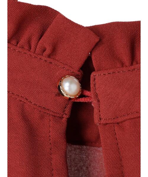 ELENCARE DUE(エレンカーレデュエ)の「・ELENCARE DUE ピンタックハイネックブラウス(シャツ/ブラウス・レディース・ブラック/オフホワイト/レッド・FREE)」の9枚目の写真