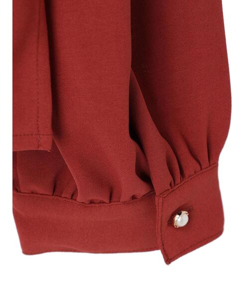 ELENCARE DUE(エレンカーレデュエ)の「・ELENCARE DUE ピンタックハイネックブラウス(シャツ/ブラウス・レディース・ブラック/オフホワイト/レッド・FREE)」の8枚目の写真