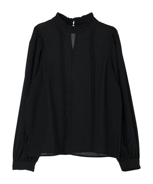 ELENCARE DUE(エレンカーレデュエ)の「・ELENCARE DUE ピンタックハイネックブラウス(シャツ/ブラウス・レディース・ブラック/オフホワイト/レッド・FREE)」の5枚目の写真