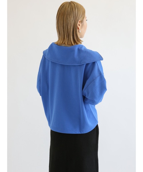 Samansa Mos2 blue（サマンサモスモスブルー）の「裏毛ハーフジッププルオーバー（Tシャツ/カットソー・レディース・ベージュ/ブルー/チャコール・ﾌﾘ-）」の22枚目の写真