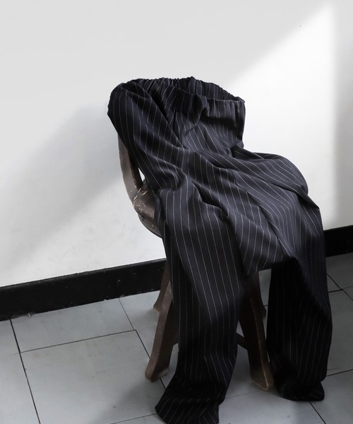 ストライプ柄サルエルパンツ（その他パンツ）｜antiqua