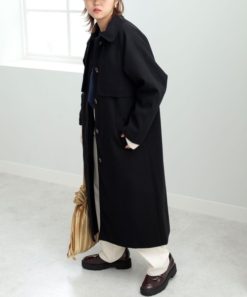 GeeRA(ジーラ)の「ヨークデザインステンカラーコート(ステンカラーコート・レディース・ブルー/ブラック/モカ・MEDIUM/LARGE)」の8枚目の写真