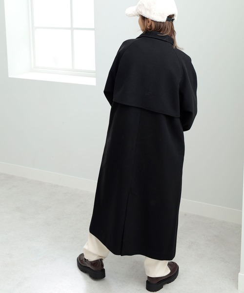 GeeRA(ジーラ)の「ヨークデザインステンカラーコート(ステンカラーコート・レディース・ブルー/ブラック/モカ・MEDIUM/LARGE)」の11枚目の写真