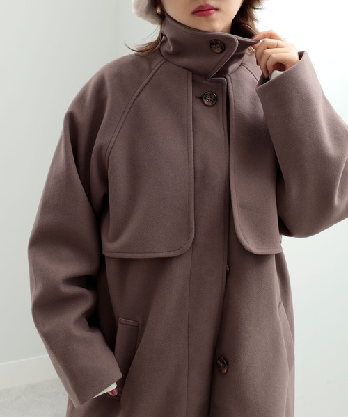 GeeRA(ジーラ)の「ヨークデザインステンカラーコート(ステンカラーコート・レディース・ブルー/ブラック/モカ・MEDIUM/LARGE)」の13枚目の写真