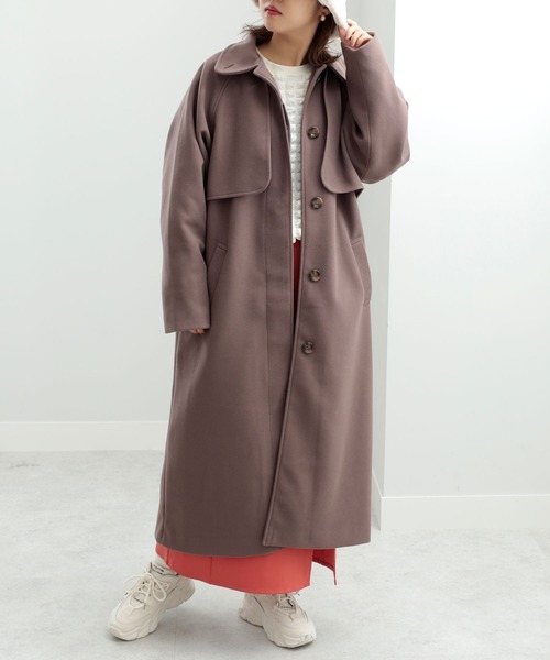 GeeRA(ジーラ)の「ヨークデザインステンカラーコート(ステンカラーコート・レディース・ブルー/ブラック/モカ・MEDIUM/LARGE)」の9枚目の写真