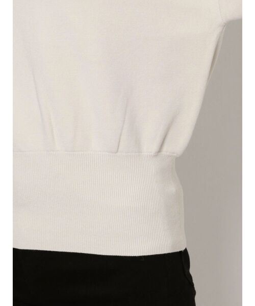 LAGUNAMOON（ラグナムーン）の「ボトルネックボリュームスリーブニットプルオーバー（ニット/セーター・レディース・ダークグリーン/アイボリー・FREE）」の4枚目の写真