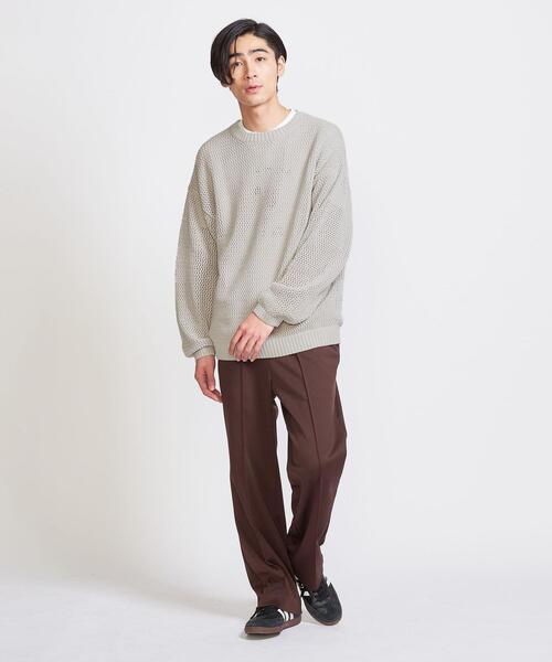 info. BEAUTY&YOUTH(インフォビューティアンドユース)の「【WEB限定】 <info. BEAUTY&YOUTH> バルーンシルエット メッシュ クルーニット(ニット/セーター・レディース・その他1/その他2/ブラック/オフホワイト・S/M/L)」の13枚目の写真