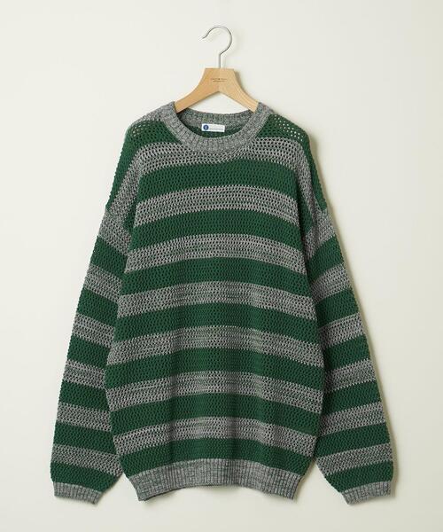 info. BEAUTY&YOUTH(インフォビューティアンドユース)の「【WEB限定】 <info. BEAUTY&YOUTH> バルーンシルエット メッシュ クルーニット(ニット/セーター・レディース・その他1/その他2/ブラック/オフホワイト・S/M/L)」の7枚目の写真