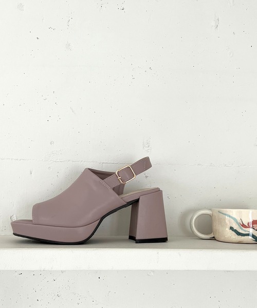 byあしながおじさん（バイアシナガオジサン）の「厚底サンダル　8980701（サンダル・レディース・ブラック/ベージュ/アイボリー/ラベンダー・22.5cm/23.5cm/24.5cm/23.0cm/24.0cm）」の4枚目の写真