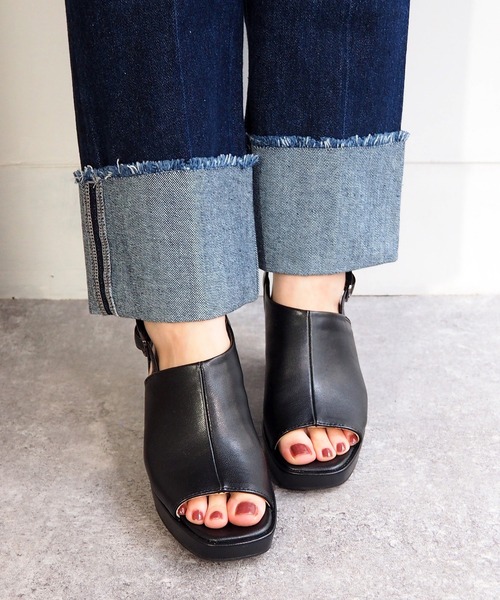 byあしながおじさん（バイアシナガオジサン）の「厚底サンダル　8980701（サンダル・レディース・ブラック/ベージュ/アイボリー/ラベンダー・22.5cm/23.5cm/24.5cm/23.0cm/24.0cm）」の14枚目の写真