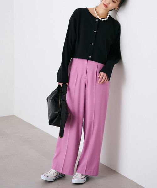 FREE'S MART（フリーズマート）の「◆リブショート丈カットソーカーデイガン（カーディガン/ボレロ・レディース・ピンク/ホワイト/ブラック/グリーン・FREE）」の14枚目の写真