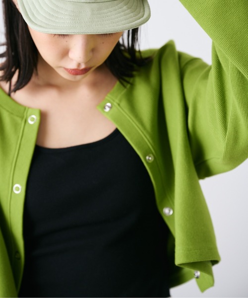 FREE'S MART（フリーズマート）の「◆リブショート丈カットソーカーデイガン（カーディガン/ボレロ・レディース・ピンク/ホワイト/ブラック/グリーン・FREE）」の17枚目の写真