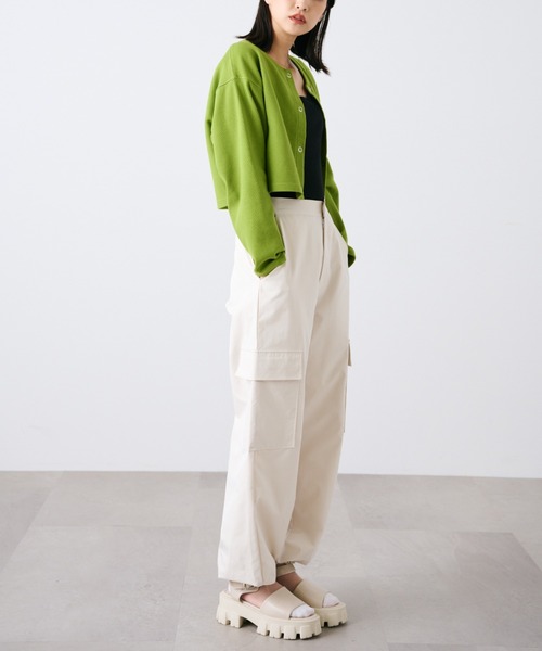 FREE'S MART（フリーズマート）の「◆リブショート丈カットソーカーデイガン（カーディガン/ボレロ・レディース・ピンク/ホワイト/ブラック/グリーン・FREE）」の20枚目の写真