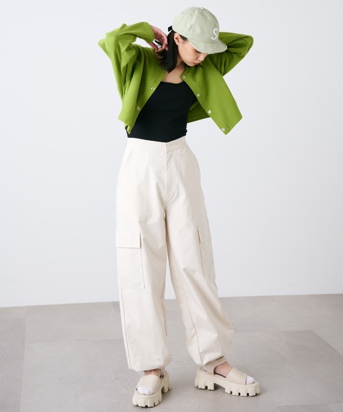 FREE'S MART（フリーズマート）の「◆リブショート丈カットソーカーデイガン（カーディガン/ボレロ・レディース・ピンク/ホワイト/ブラック/グリーン・FREE）」の18枚目の写真