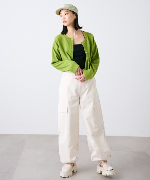 FREE'S MART（フリーズマート）の「◆リブショート丈カットソーカーデイガン（カーディガン/ボレロ・レディース・ピンク/ホワイト/ブラック/グリーン・FREE）」の19枚目の写真