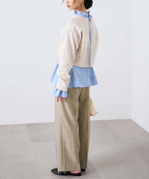 FREE'S MART（フリーズマート）の「◆リブショート丈カットソーカーデイガン（カーディガン/ボレロ・レディース・ピンク/ホワイト/ブラック/グリーン・FREE）」の22枚目の写真