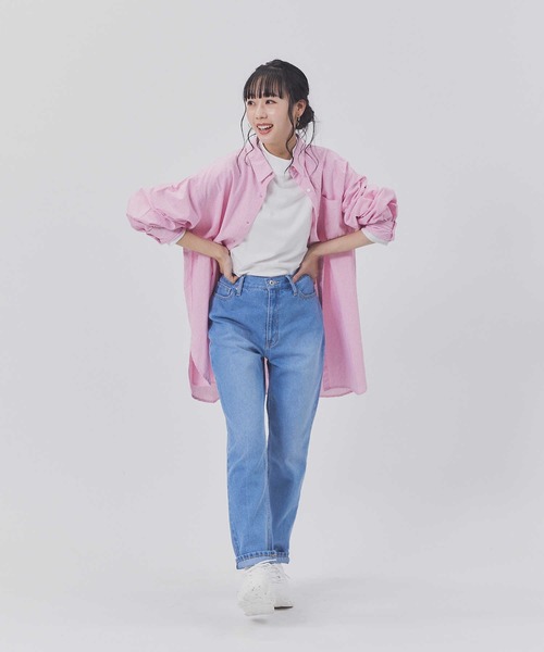 BACK NUMBER(バックナンバー)の「【BACK NUMBER】スリムテーパード(デニムパンツ・レディース・ライトインディゴブルー/ダークインディゴブルー/ホワイト・S/M/L)」の9枚目の写真