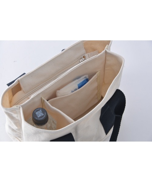 Rename（リネーム）の「Rename ファスナー付き 仕切り ミニ キャンバス ランチ トートバッグ（トートバッグ・レディース・ダークグレー/ベージュ系その他/ライトグレー/ナチュラル/ブラック・FREE）」の13枚目の写真