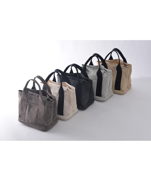 Rename（リネーム）の「Rename ファスナー付き 仕切り ミニ キャンバス ランチ トートバッグ（トートバッグ・レディース・ダークグレー/ベージュ系その他/ライトグレー/ナチュラル/ブラック・FREE）」の17枚目の写真