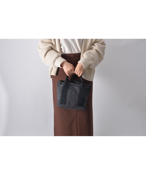 Rename（リネーム）の「Rename ファスナー付き 仕切り ミニ キャンバス ランチ トートバッグ（トートバッグ・レディース・ダークグレー/ベージュ系その他/ライトグレー/ナチュラル/ブラック・FREE）」の19枚目の写真