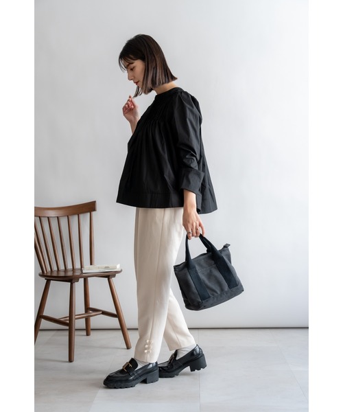 Rename ファスナー付き 仕切り ミニ キャンバス ランチ トートバッグ