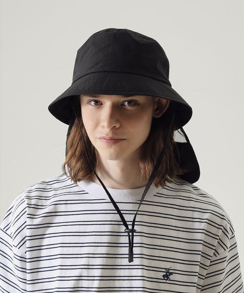 ABAHOUSE（アバハウス）の「【RUBEN/ルーベン】SUN SHADE BUCKET HAT / サンシェード　バケットハット（ハット・メンズ・ブラック/ベージュ/カーキ/グレー・フリー）」の2枚目の写真