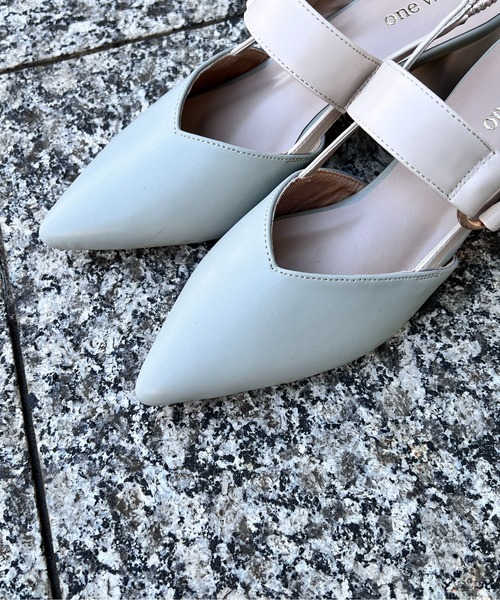 one wayザッカ（ワンウェイザッカ）の「ベルト付ポインテッドヒール（パンプス・レディース・ホワイト/ブラック/グリーン・SMALL/MEDIUM/LARGE/X-LARGE）」の8枚目の写真