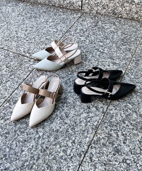 one wayザッカ（ワンウェイザッカ）の「ベルト付ポインテッドヒール（パンプス・レディース・ホワイト/ブラック/グリーン・SMALL/MEDIUM/LARGE/X-LARGE）」の6枚目の写真