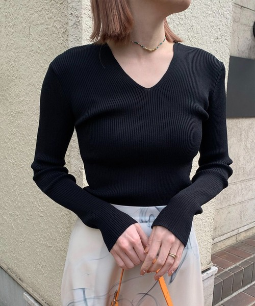 トップス Ameri / CONSTRUCTIVE KNIT TOP Ameri CONSTRUCTIVE KNIT TOP コンストラクティブニット