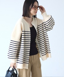 Chaco closet | 片畦編みオーバーサイズクルーネックニットカーディガン(カーディガン/ボレロ)